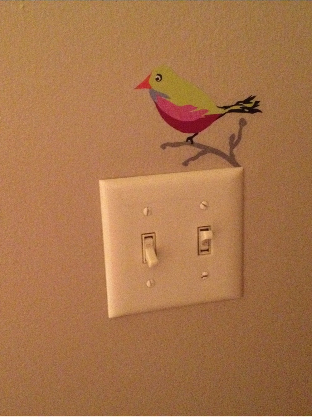 Colorful Bird & Branch Wall Decals (Multicolor) - Picture 6 of 7